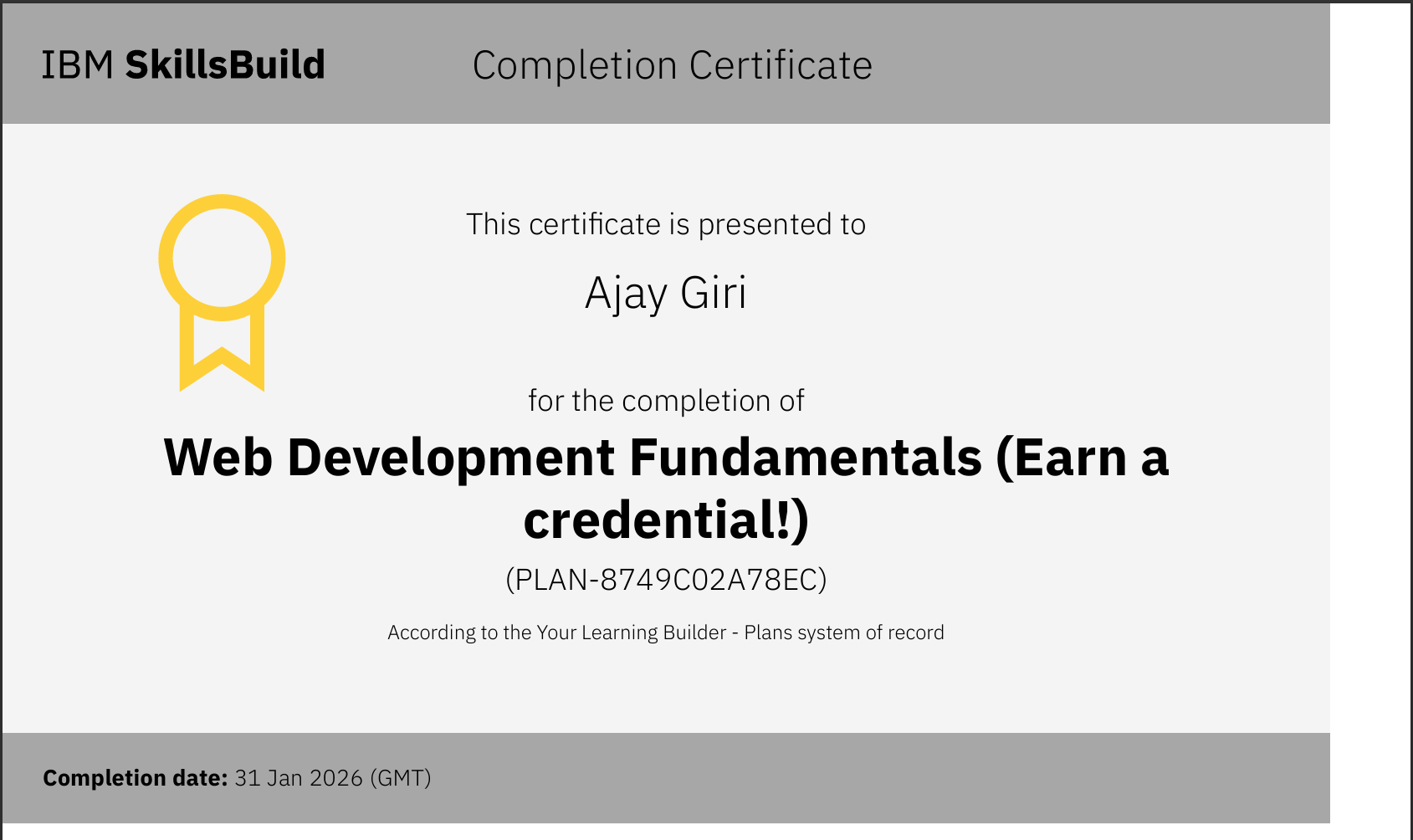 Certification